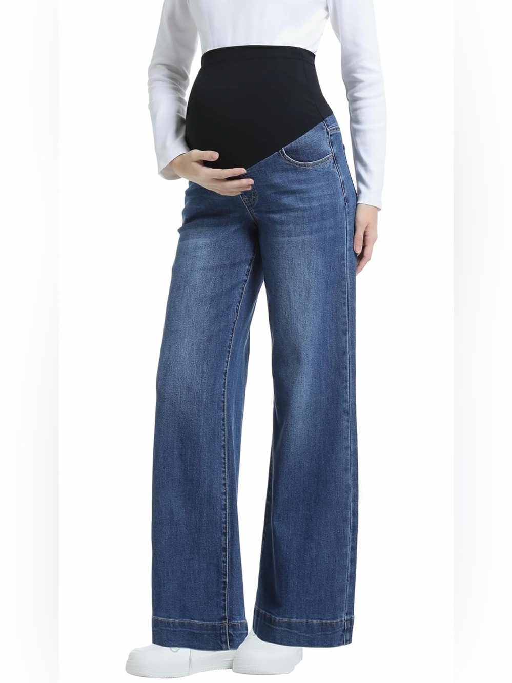 Maternity Wide-Leg Jeans